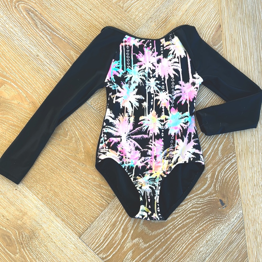 Art Class XS Palm Trees Girls Bathing Suit